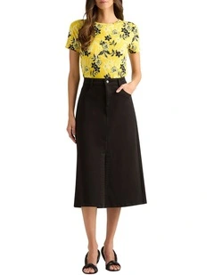 Campari Denim Skirt in Black