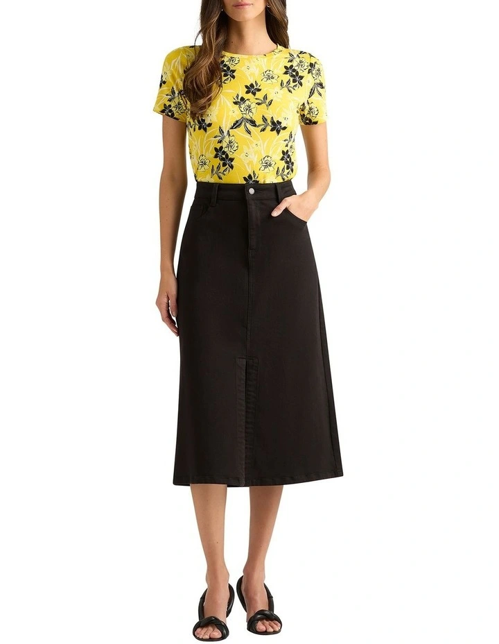 Campari Denim Skirt in Black image 1