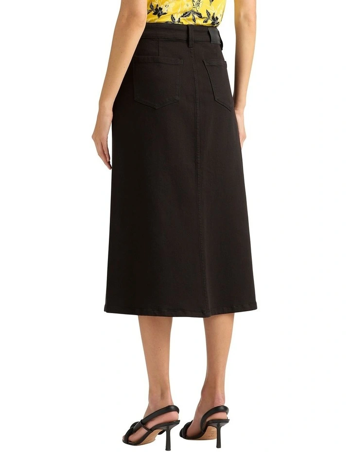 Campari Denim Skirt in Black image 2