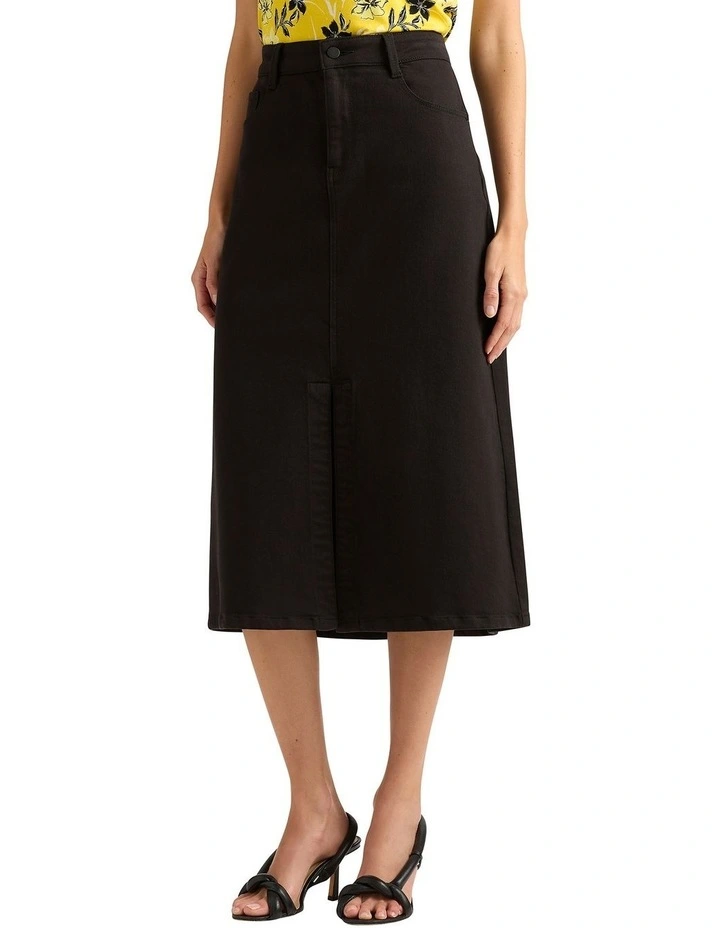 Campari Denim Skirt in Black image 3