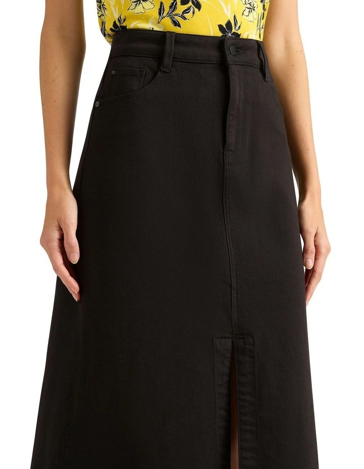Campari Denim Skirt in Black image 4