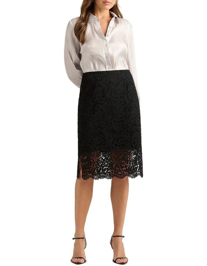 Chi Lace Skirt in Black image 1