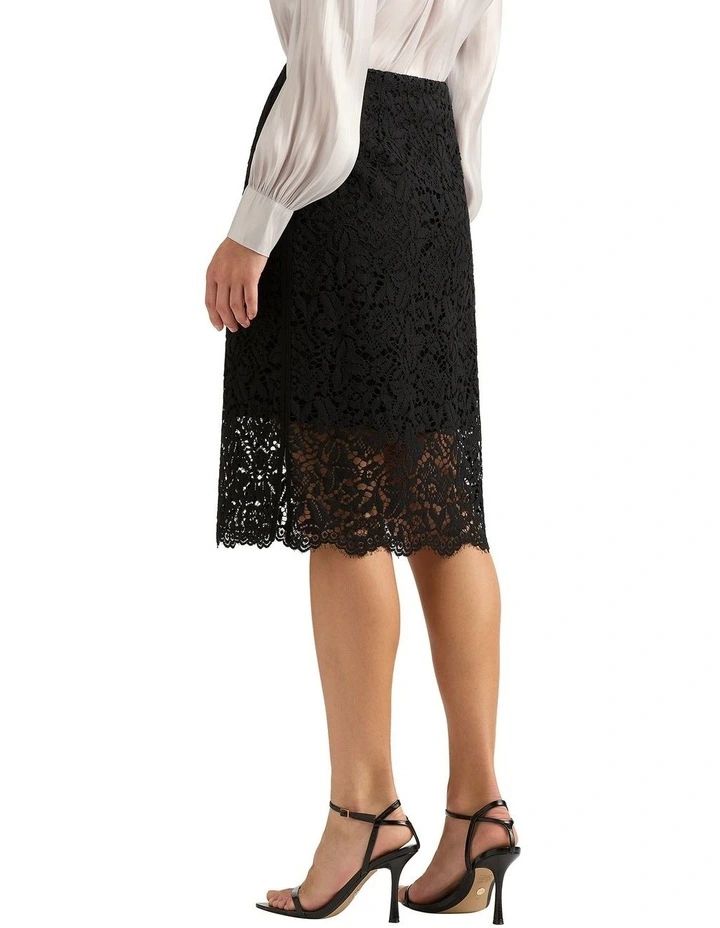 Chi Lace Skirt in Black image 2