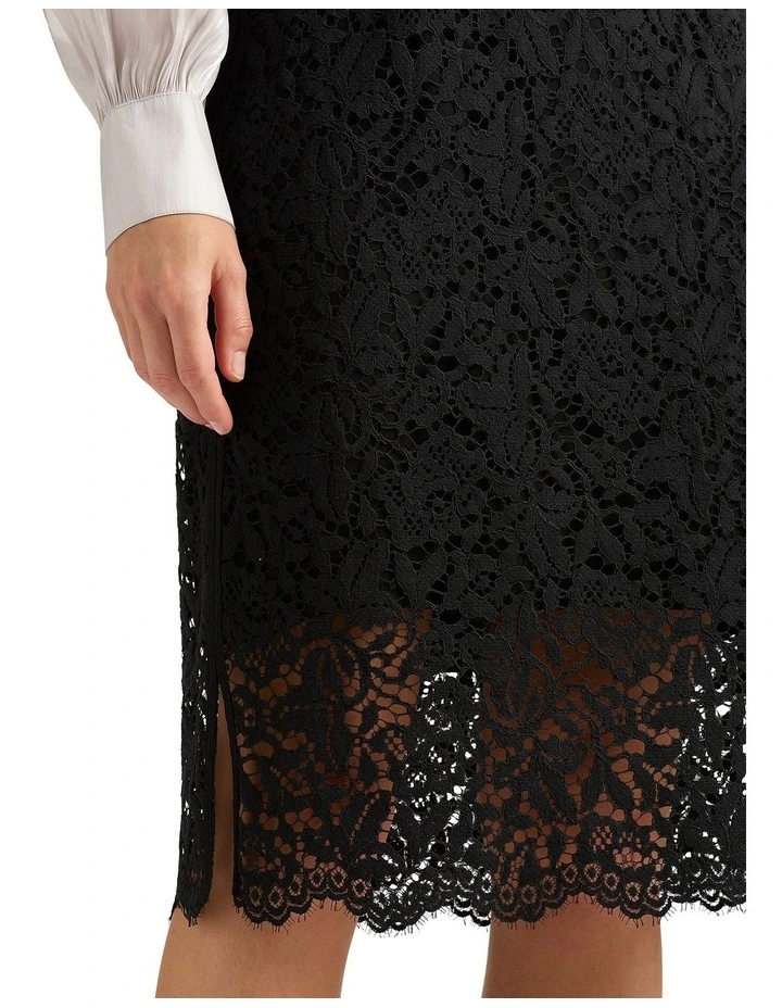 Chi Lace Skirt in Black image 3
