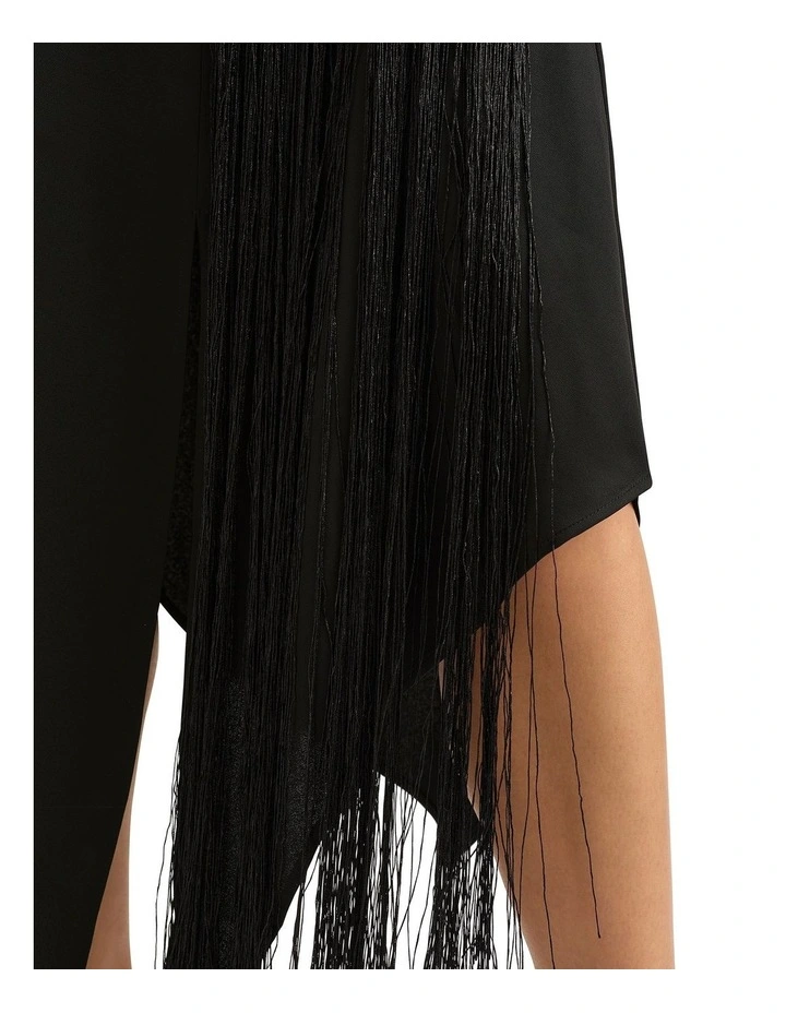 Hayes Fringe Skirt in Black image 3
