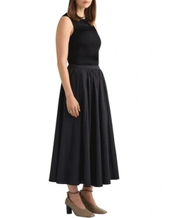 Paloma Cotton Skirt in Black