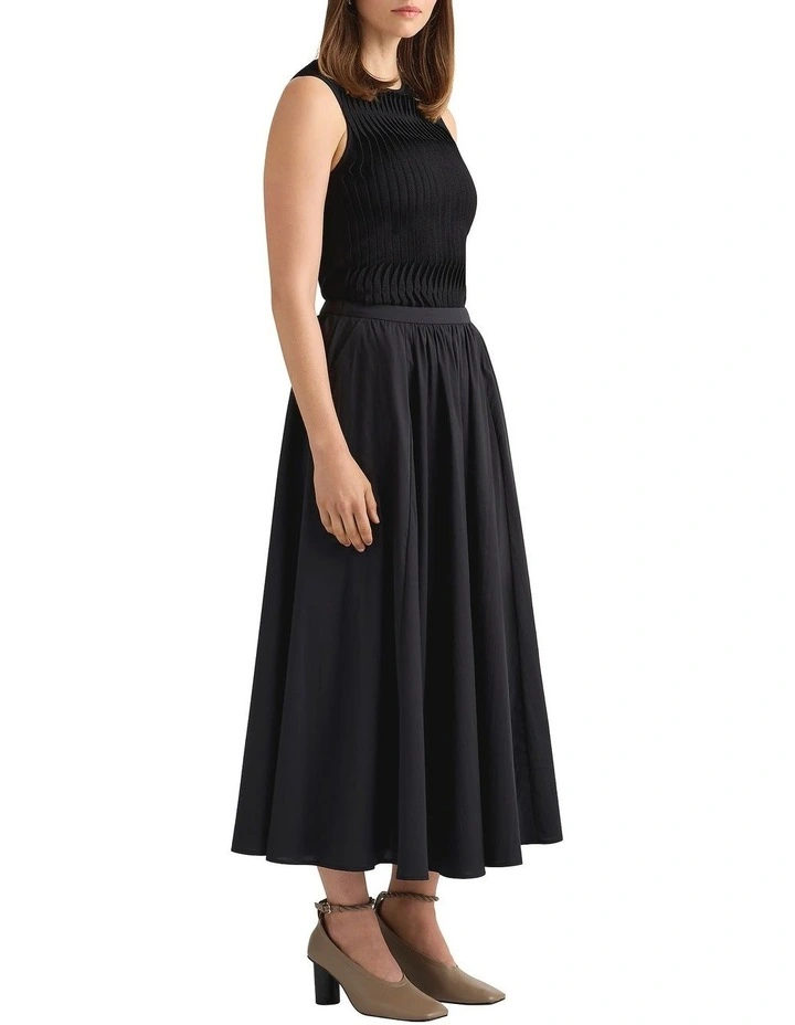 Paloma Cotton Skirt in Black image 1