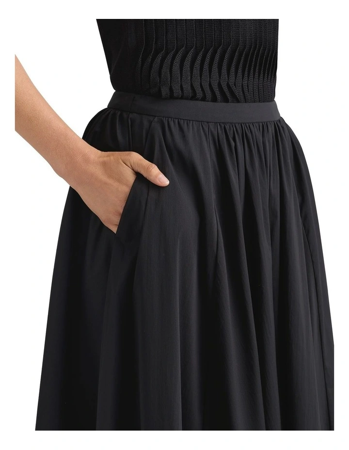 Paloma Cotton Skirt in Black image 3