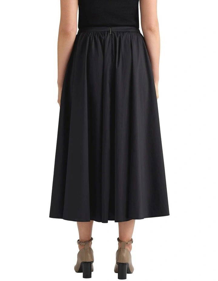 Paloma Cotton Skirt in Black image 4