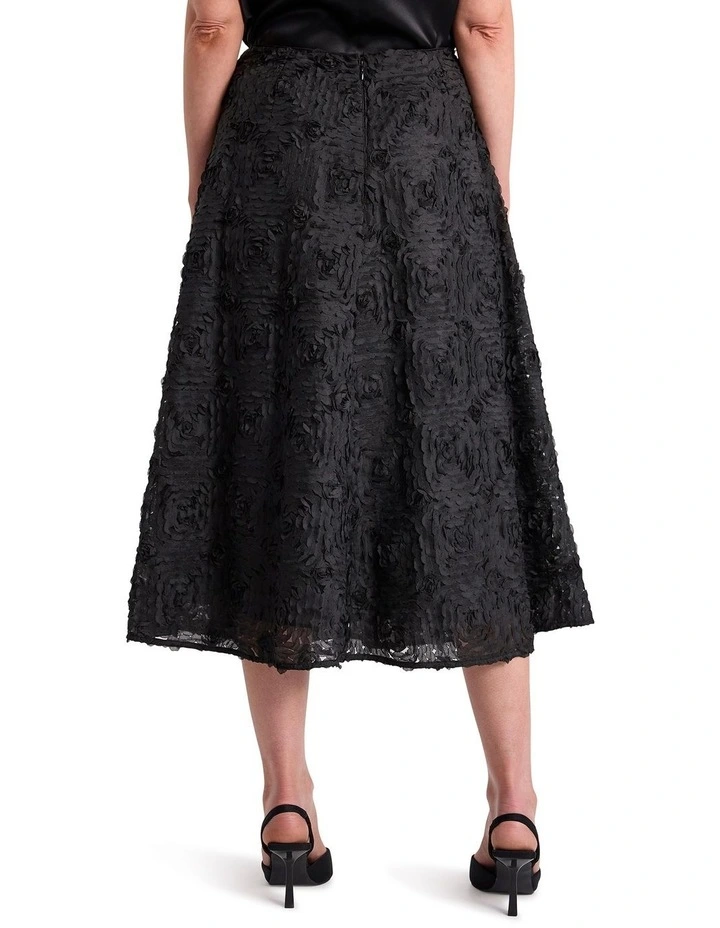 Lumen Midi Skirt in Black image 4