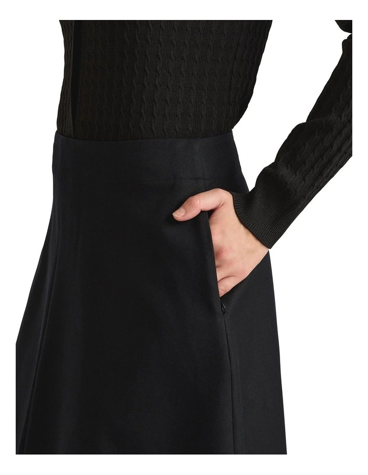 Reona Midi Skirt in Black image 3