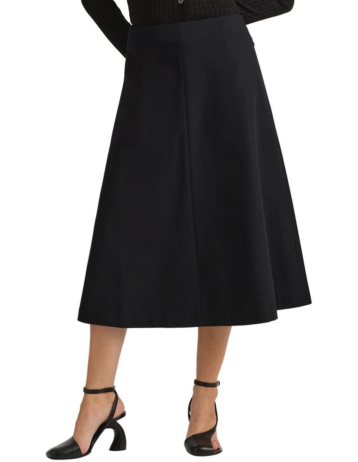 Reona Midi Skirt in Black image 4