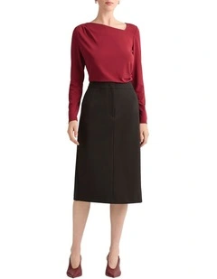 Jenni Ponte Skirt in Black