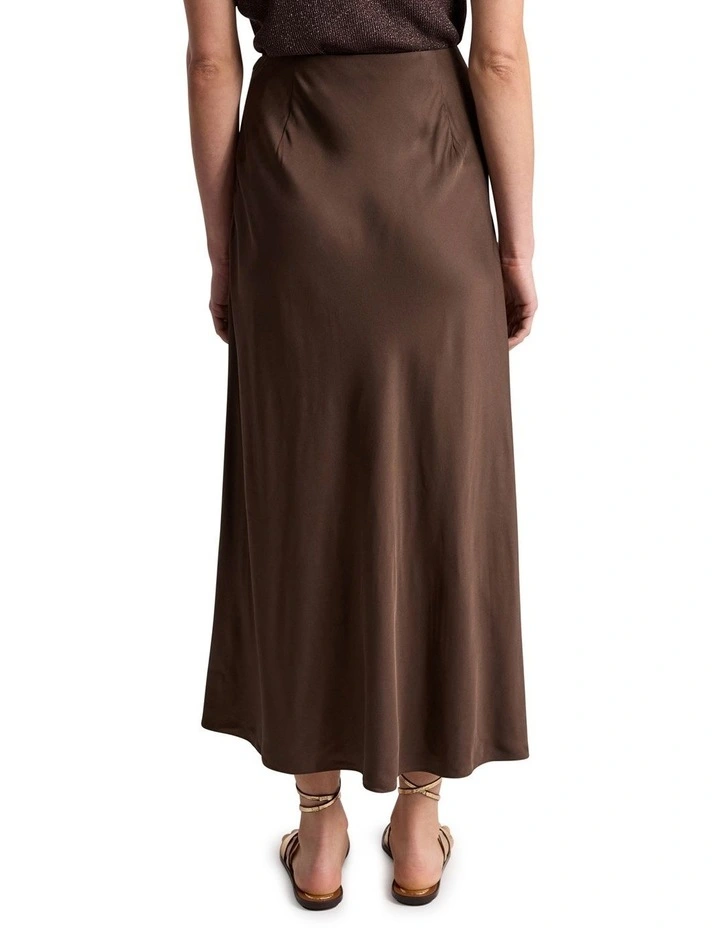 Orlando Viscose Skirt in Chocolate image 5