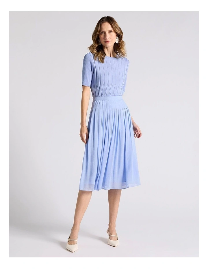 Tarnie Pleat Skirt in Cornflower Blue image 1