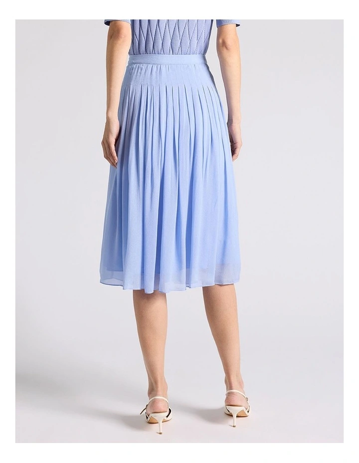 Tarnie Pleat Skirt in Cornflower Blue image 3
