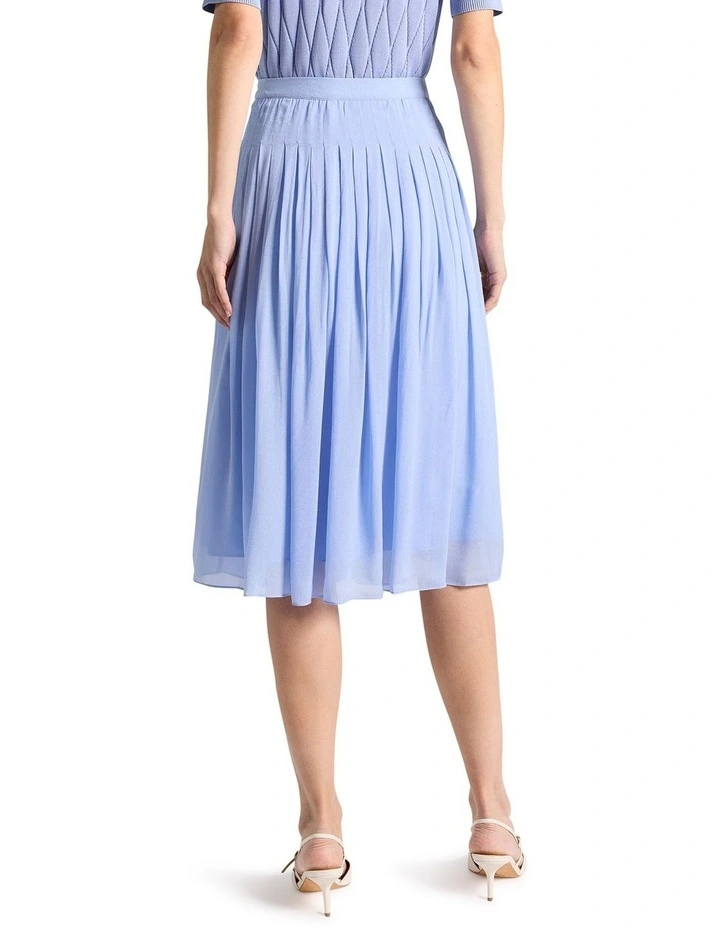 Tarnie Pleat Skirt in Cornflower Blue image 4