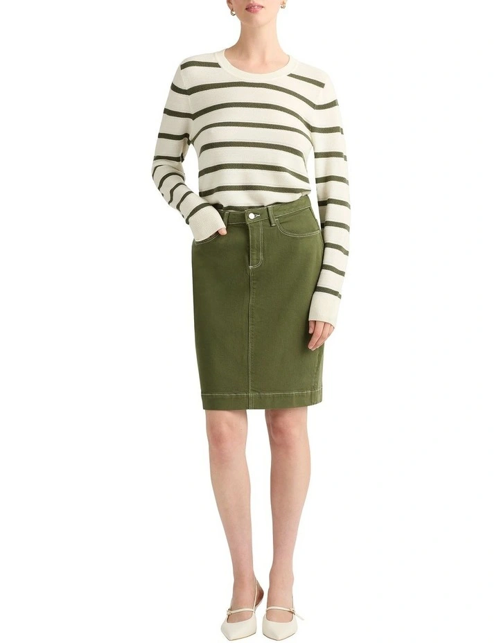 Marnie Denim Skirt in Olio image 1