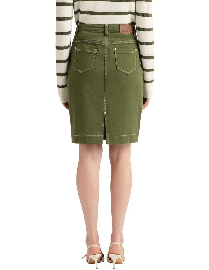 Marnie Denim Skirt in Olio image 2