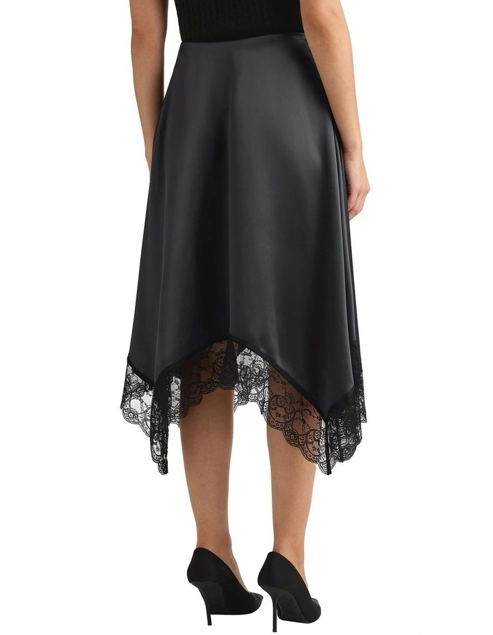 Lacey Handkerchief Skirt in Charcoal image 3