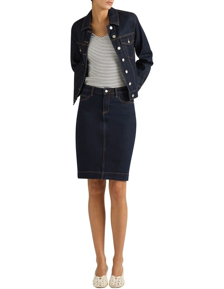 Marnie Denim Skirt in Indigo image 1