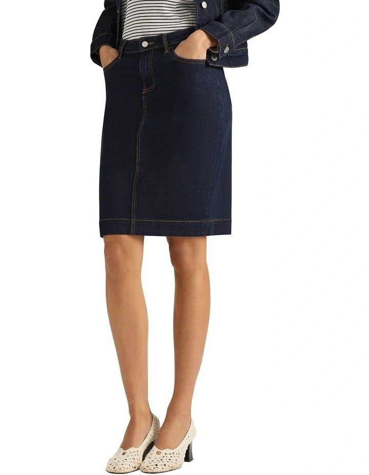Marnie Denim Skirt in Indigo image 2