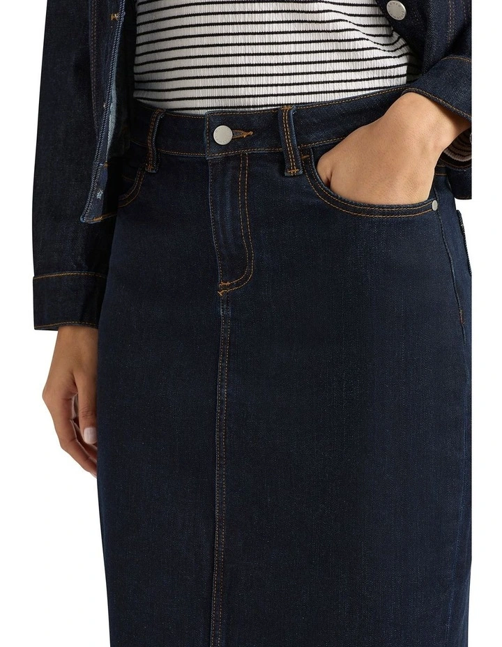 Marnie Denim Skirt in Indigo image 3