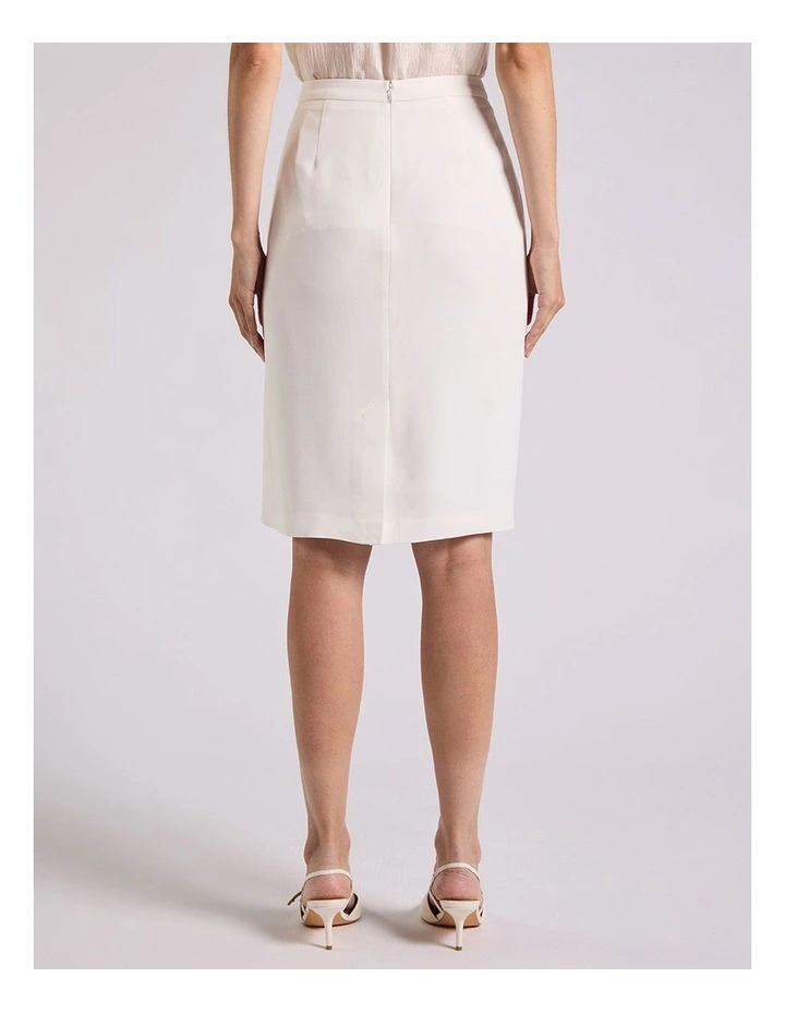 Verna Crepe Skirt in Ivory image 3