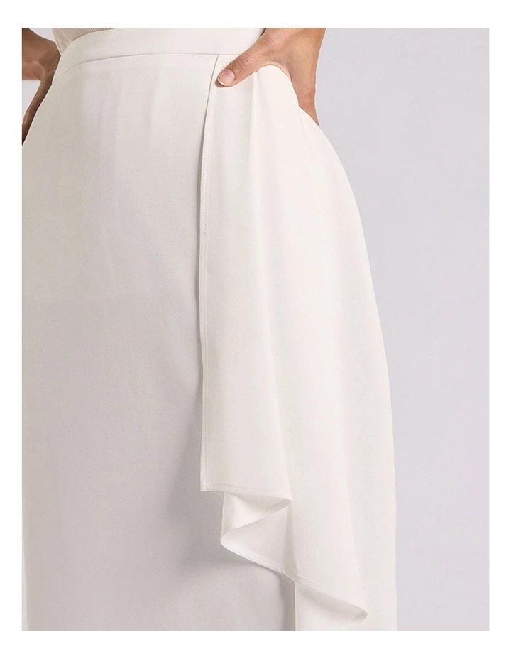 Verna Crepe Skirt in Ivory image 4