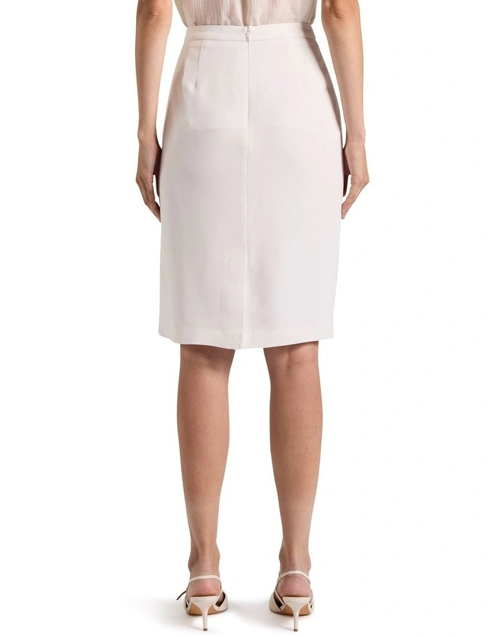 Verna Crepe Skirt in Ivory image 4