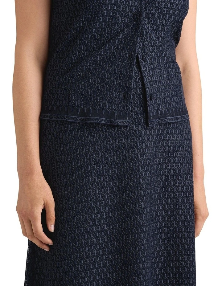 Rosette Lace Skirt in Navy image 3