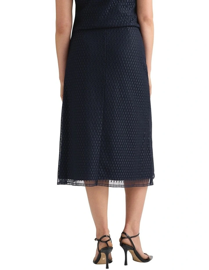 Rosette Lace Skirt in Navy image 4