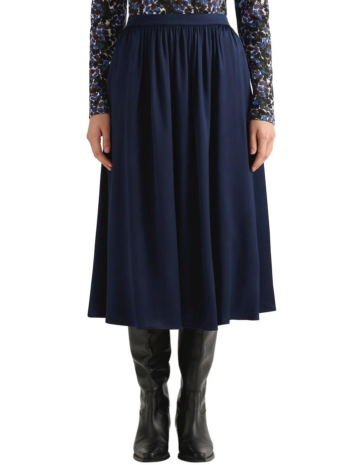 Elice Midi Skirt in Navy image 3