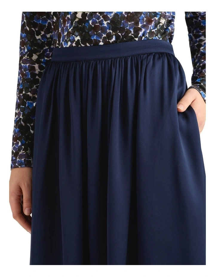 Elice Midi Skirt in Navy image 4