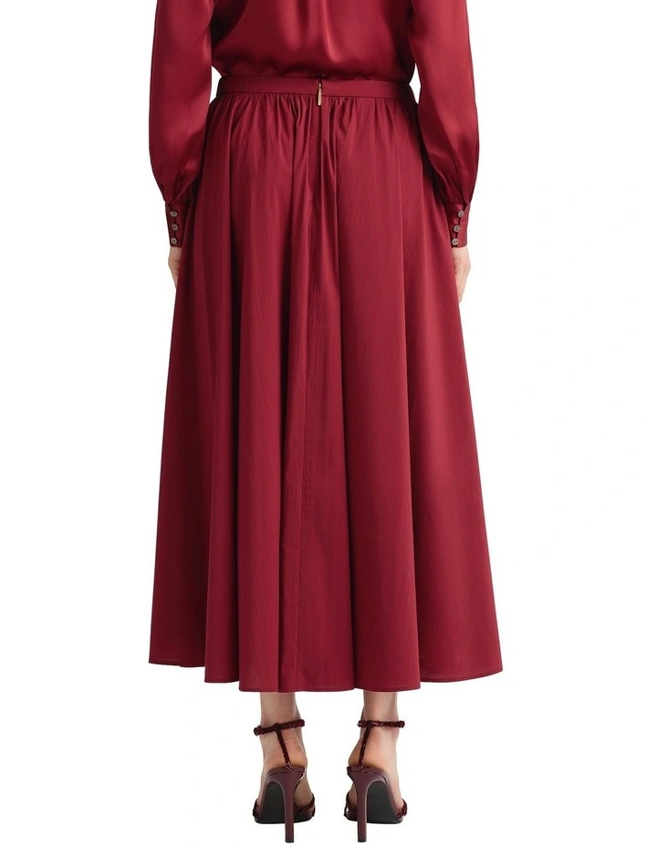 Paloma Cotton Skirt in Strawberry image 2