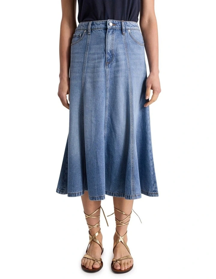 Lief Denim Skirt in Light Wash image 2