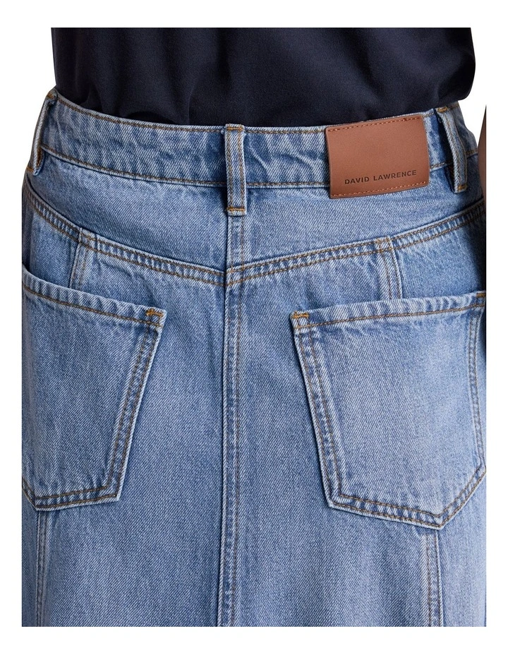 Lief Denim Skirt in Light Wash image 4