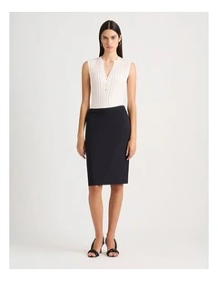 Stevie Pencil Skirt in Ink