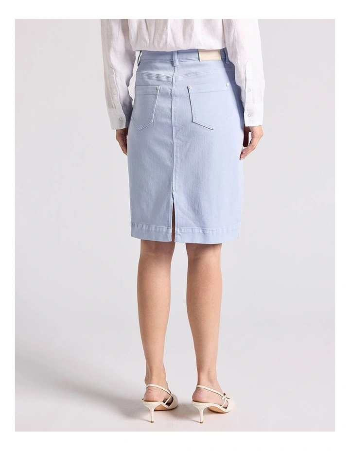 Marnie Denim Skirt in Sky Blue image 3