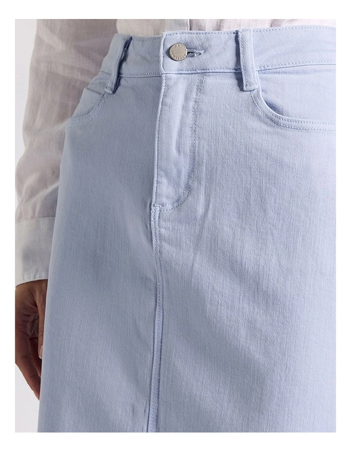 Marnie Denim Skirt in Sky Blue image 4