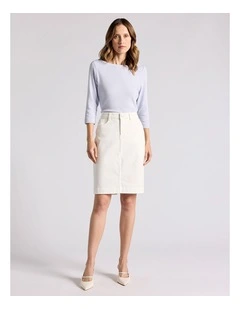 Marnie Denim Skirt in White