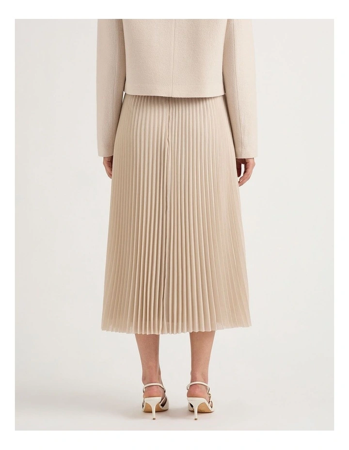 Hart Pleated Skirt in Bone image 3