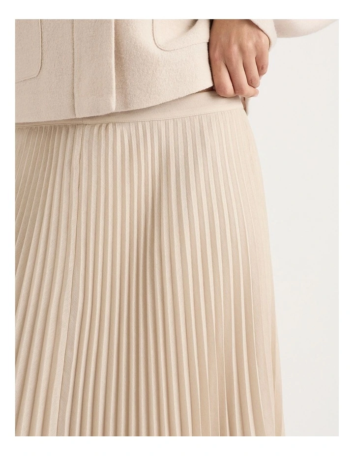 Hart Pleated Skirt in Bone image 4