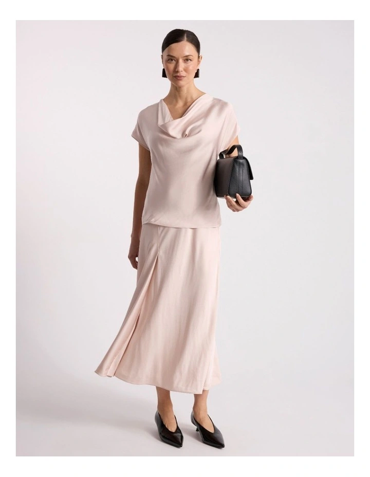 Orlando Viscose Skirt in Persica Pink image 1
