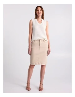 Marnie Denim Skirt in Malt