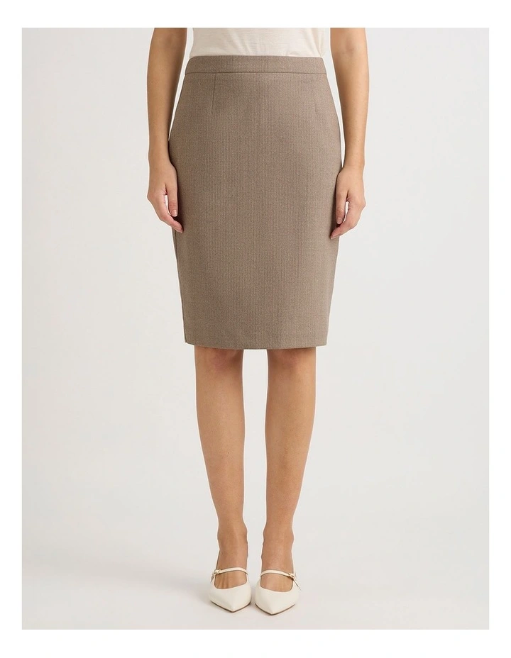 Taro Wool Blend Skirt in Fossil Multi image 2