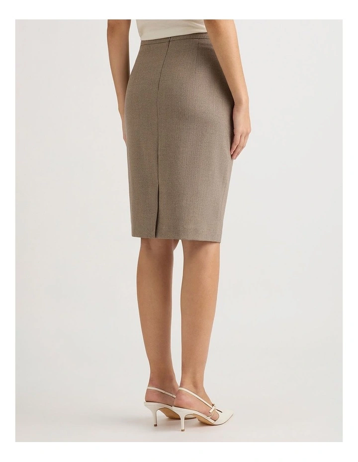 Taro Wool Blend Skirt in Fossil Multi image 3