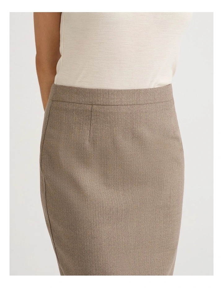 Taro Wool Blend Skirt in Fossil Multi image 4
