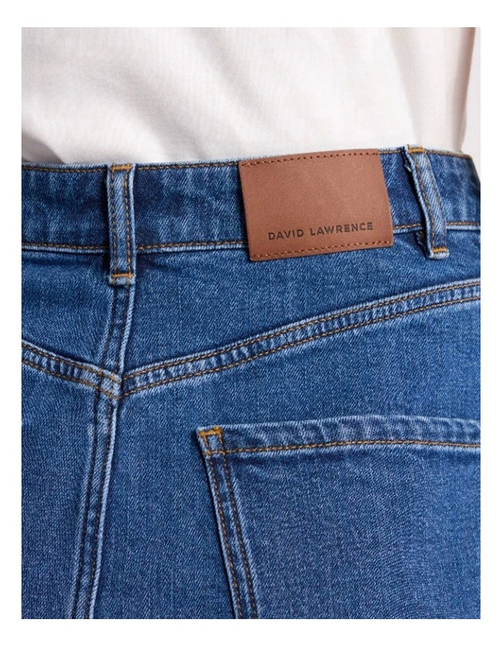 Marion Denim Skirt in Mid Blue image 4