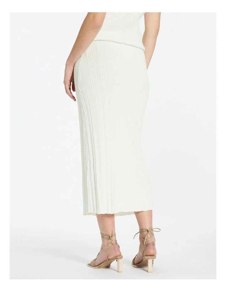 Callice Knit Skirt in Ivory image 3